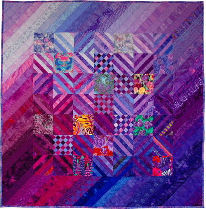 Lavender, Heliotrope, Hyacinth, Iris Quilt