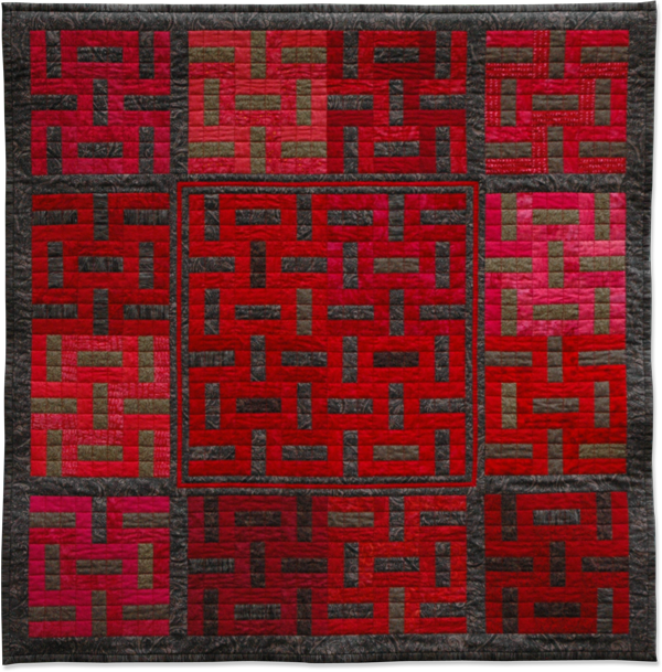 Ruby, Crimson, Scarlet, Vermillion Quilt