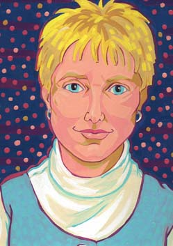 Painting of Pamela Zave by Yolanda Fundora
